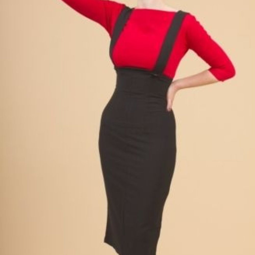 Tatyana Bettie Page Jumper Pencil Skirt Size Small Black